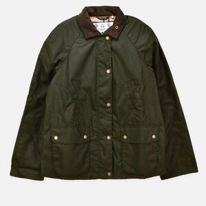 Barbour Annas Waxed Cotton Jacket in Green Fern US 10 UK 14